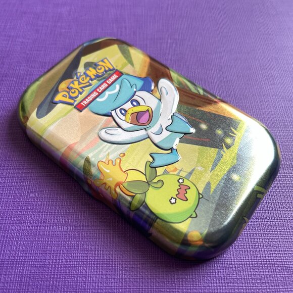 Paldea Friends Mini Tins Quaxly 1 Art Card & 1 Sticker Pokémon (NO PACKS) - Picture 5 of 5